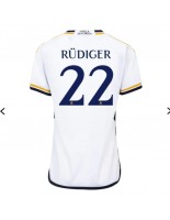 Real Madrid Antonio Rudiger #22 Domácí Dres pro Dámské 2023-24 Krátký Rukáv